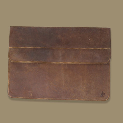 Utkarsh Oil Pullup Genuine Leather Laptop Sleeve Rank